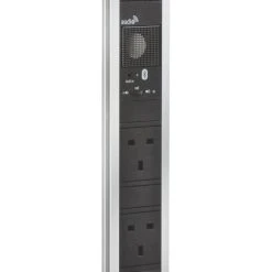 Knightsbridge SK005A 13A 2-Gang SP Switched Pop-up Socket + 2.4A 2-Outlet Type A USB Charger Black -British General Shop 836VR A2