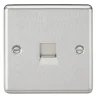 Knightsbridge CL74BC Slave Telephone Socket Brushed Chrome -British General Shop 837TY P