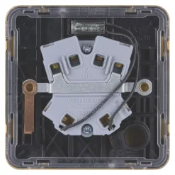 Schneider Electric Lisse Deco 20AX 1-Gang DP Control Switch Satin Brass With LED With Black Inserts -British General Shop 838FF A3