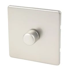 Varilight V-Dim 1-Gang 2-Way Dimmer Switch Satin Chrome