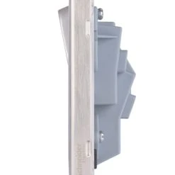 Schneider Electric Lisse Deco 13A 1-Gang DP Switched Plug Socket Brushed Stainless Steel With Black Inserts -British General Shop 841FF A2