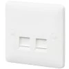MK Base Double RJ45 Ethernet Socket White With White Inserts 1 MK Base Double RJ45 Ethernet Socket White With White Inserts -British General Shop 842PF P