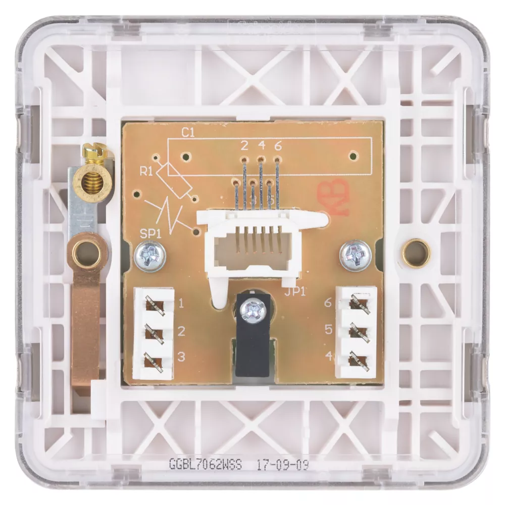 Schneider Electric Lisse Deco Slave Telephone Socket Brushed Stainless Steel With White Inserts 6 Schneider Electric Lisse Deco Slave Telephone Socket Brushed Stainless Steel With White Inserts - Image 4