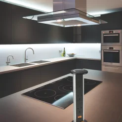 Knightsbridge SK006 13A 3-Gang SP Switched Pop-Up Socket Brushed Chrome -British General Shop 845VF A1