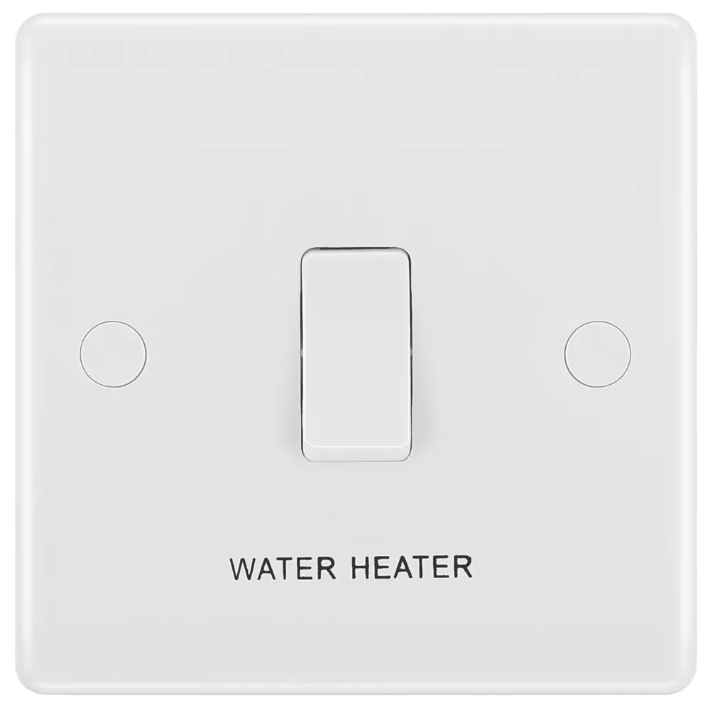 British General 800 Series 20A 1-Gang DP 'Water Heater' Printed Switch White 4 British General 800 Series 20A 1-Gang DP 'Water Heater' Printed Switch White - Image 2