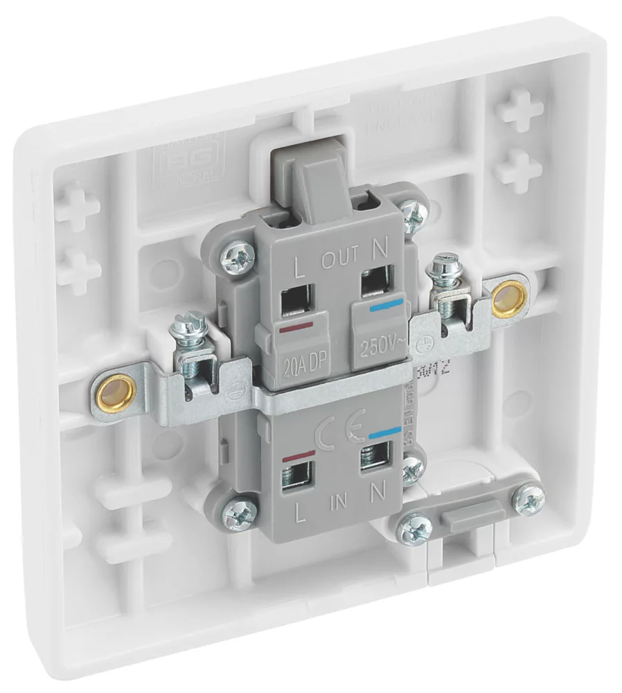British General 800 Series 20A 1-Gang DP 'Water Heater' Printed Switch White 5 British General 800 Series 20A 1-Gang DP 'Water Heater' Printed Switch White - Image 3