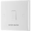 British General 800 Series 20A 1-Gang DP &apos;Water Heater&apos; Printed Switch White