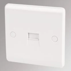 LAP Slave Telephone Socket White