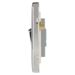 Schneider Electric Lisse Deco 10AX 2-Gang 2-Way Light Switch Polished Chrome With White Inserts -British General Shop 851FF A2