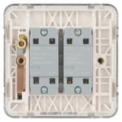 Schneider Electric Lisse Deco 10AX 2-Gang 2-Way Light Switch Polished Chrome With White Inserts -British General Shop 851FF A3