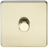 Knightsbridge SF2181PB 1-Gang 2-Way LED Dimmer Switch Polished Brass -British General Shop 862TY P