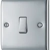 British General Nexus Metal 10AX 1-Gang Intermediate Switch Polished Chrome -British General Shop 864FT P