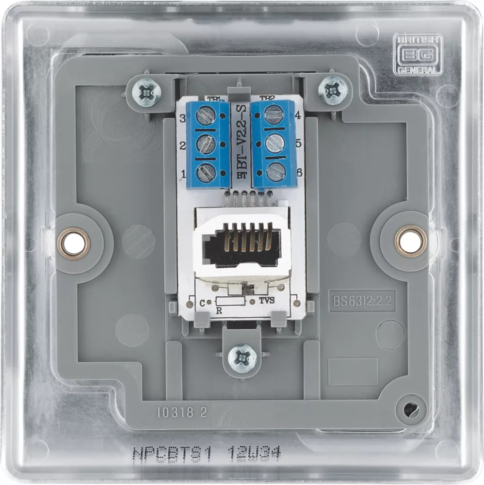 British General Nexus Metal Slave Telephone Socket Polished Chrome 8 British General Nexus Metal Slave Telephone Socket Polished Chrome - Image 6