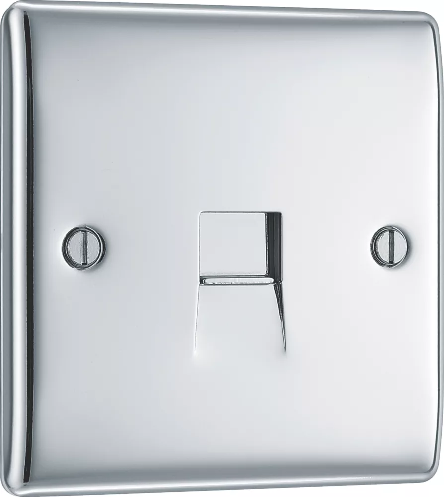 British General Nexus Metal Slave Telephone Socket Polished Chrome 3 British General Nexus Metal Slave Telephone Socket Polished Chrome
