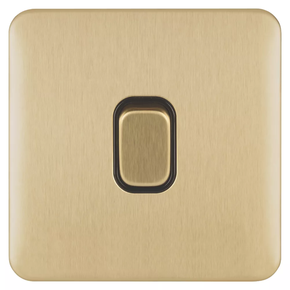 Schneider Electric Lisse Deco 20AX 1-Gang DP Control Switch Satin Brass With Black Inserts 4 Schneider Electric Lisse Deco 20AX 1-Gang DP Control Switch Satin Brass With Black Inserts - Image 2