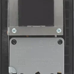 British General Evolve 2-Gang Dual Voltage Shaver Socket 115/240V Black With Black Inserts -British General Shop 868RF A5