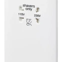 MK Base 1-Gang Dual Voltage Shaver Socket 115 / 230V White