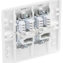 British General 800 Series Slave Telephone Socket White With White Inserts 8 British General 800 Series Slave Telephone Socket White With White Inserts -British General Shop 873XF A2