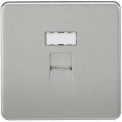 Knightsbridge SFRJ45BC RJ45 Ethernet Socket Brushed Chrome