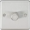 Knightsbridge CL2181BC 1-Gang 2-Way LED Dimmer Switch Brushed Chrome -British General Shop 876VF P