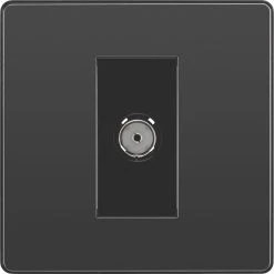 British General Evolve 1-Gang Coaxial TV / FM Socket Black With Black Inserts 11 British General Evolve 1-Gang Coaxial TV / FM Socket Black With Black Inserts -British General Shop 877RF A2