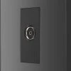 British General Evolve 1-Gang Coaxial TV / FM Socket Black With Black Inserts