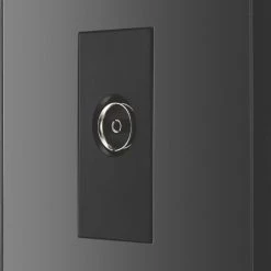 British General Evolve 1-Gang Coaxial TV / FM Socket Black With Black Inserts