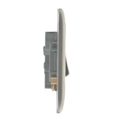 British General Nexus Metal 10AX 1-Gang 2-Way Light Switch Brushed Iridium -British General Shop 87828 A4