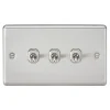 Knightsbridge CLTOG3BC 10AX 3-Gang 2-Way Light Switch Brushed Chrome 2 Knightsbridge CLTOG3BC 10AX 3-Gang 2-Way Light Switch Brushed Chrome -British General Shop 879TY P