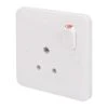 Schneider Electric Lisse 5A 1-Gang SP Switched Round Pin Plug Socket White -British General Shop 8806J P