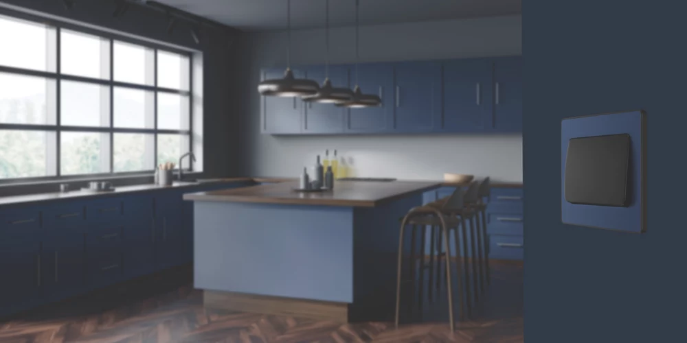 British General Evolve 20 A 16AX 1-Gang 2-Way Wide Rocker Light Switch Blue With Black Inserts 9 British General Evolve 20 A 16AX 1-Gang 2-Way Wide Rocker Light Switch Blue With Black Inserts - Image 7