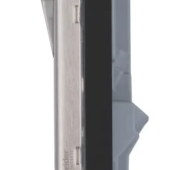 Schneider Electric Lisse Deco 13A 1-Gang SP Switched Socket + 2.1A 2-Outlet Type A USB Charger Brushed Stainless Steel With Black Inserts -British General Shop 882CC A3