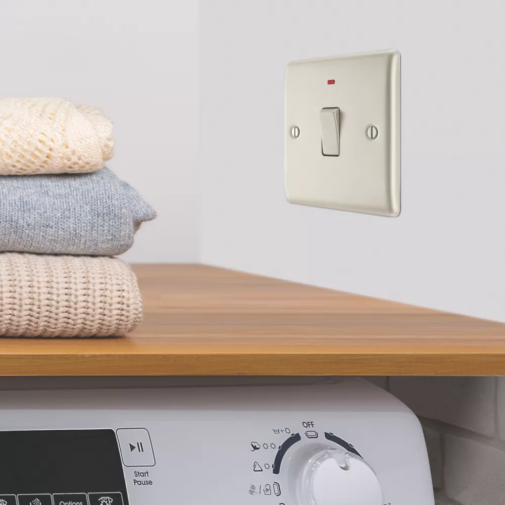 British General Nexus Metal 20A 1-Gang 2-Pole Control Switch Pearl Nickel With LED With Colour-Matched Inserts 10 British General Nexus Metal 20A 1-Gang 2-Pole Control Switch Pearl Nickel With LED With Colour-Matched Inserts - Image 8