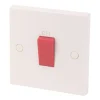 Essentials 45A 1-Gang DP Cooker Switch White -British General Shop 8855D P