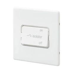 MK Aspect 10A 1-Gang 3-Pole Fan Isolator Switch White