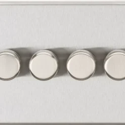 Knightsbridge CS2184BC 4-Gang 2-Way LED Dimmer Switch Brushed Chrome