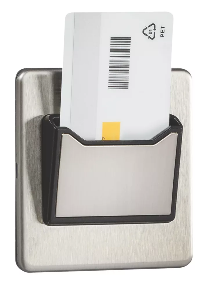 Knightsbridge SFCARDBC 32A Key Card Switch Brushed Chrome 4 Knightsbridge SFCARDBC 32A Key Card Switch Brushed Chrome - Image 2