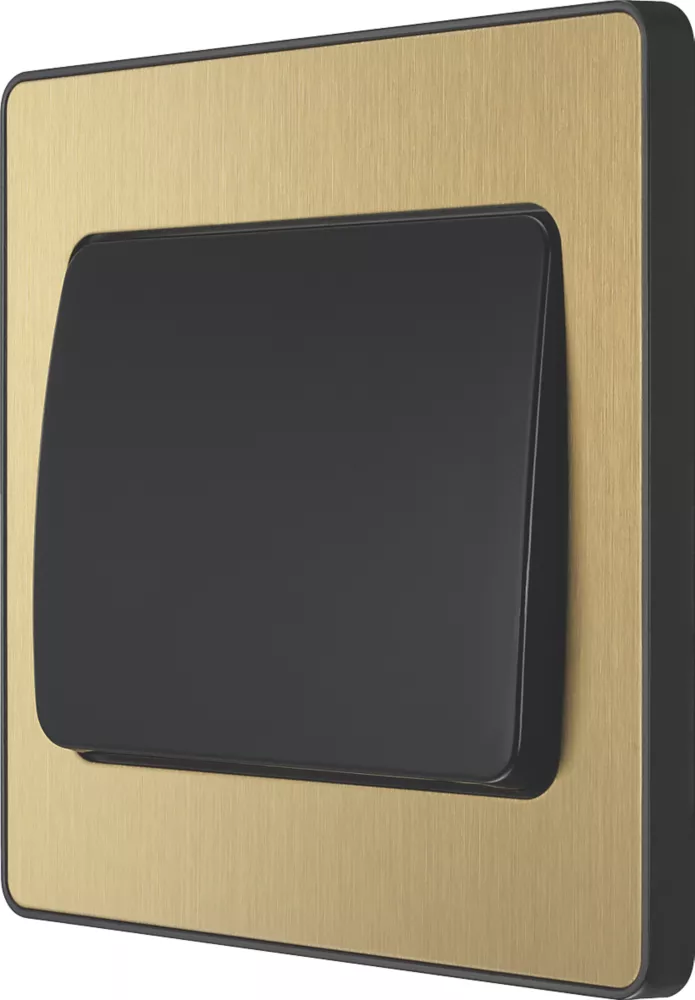 British General Evolve 20 A 16AX 1-Gang 2-Way Wide Rocker Light Switch Satin Brass With Black Inserts 3 British General Evolve 20 A 16AX 1-Gang 2-Way Wide Rocker Light Switch Satin Brass With Black Inserts