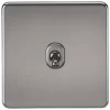 Knightsbridge SF1TOGBN 10AX 1-Gang 2-Way Light Switch Black Nickel -British General Shop 893VF P