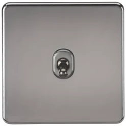 Knightsbridge SF1TOGBN 10AX 1-Gang 2-Way Light Switch Black Nickel