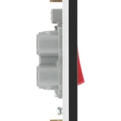 British General Evolve 45A 1-Gang 2-Pole Cooker Switch Blue With LED With Black Inserts -British General Shop 894PY A5