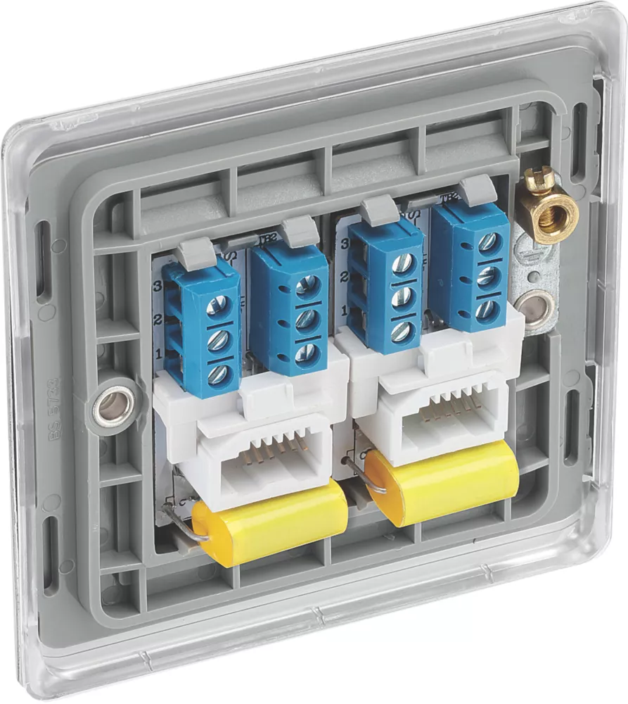 British General Nexus Metal Master Telephone Socket Brushed Steel 5 British General Nexus Metal Master Telephone Socket Brushed Steel - Image 3