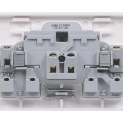 Schneider Electric Lisse 13A 2-Gang DP Switched Plug Socket White -British General Shop 8980J A3