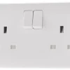 British General 800 Series 13A 2-Gang SP Switched Socket White 2 British General 800 Series 13A 2-Gang SP Switched Socket White -British General Shop 898HV P