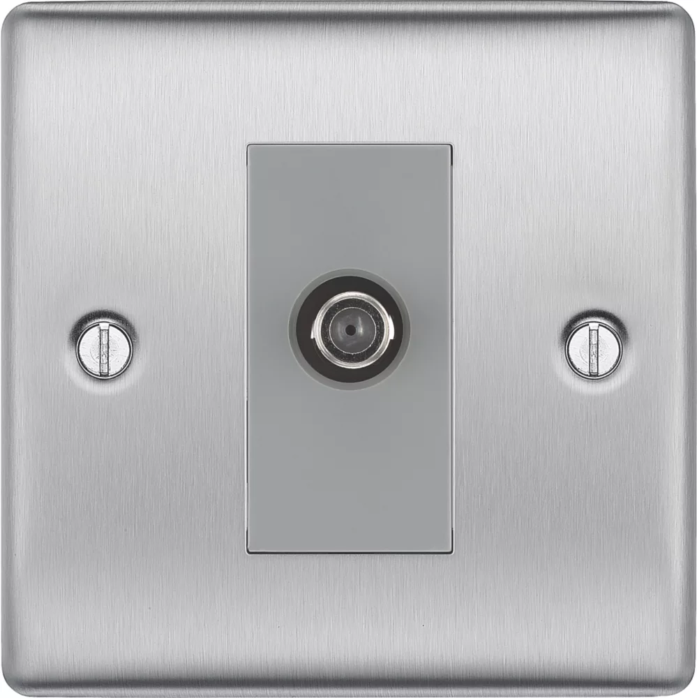 British General NEXUS METAL 1-Gang Single Satellite Socket Brushed Steel 4 British General NEXUS METAL 1-Gang Single Satellite Socket Brushed Steel - Image 2