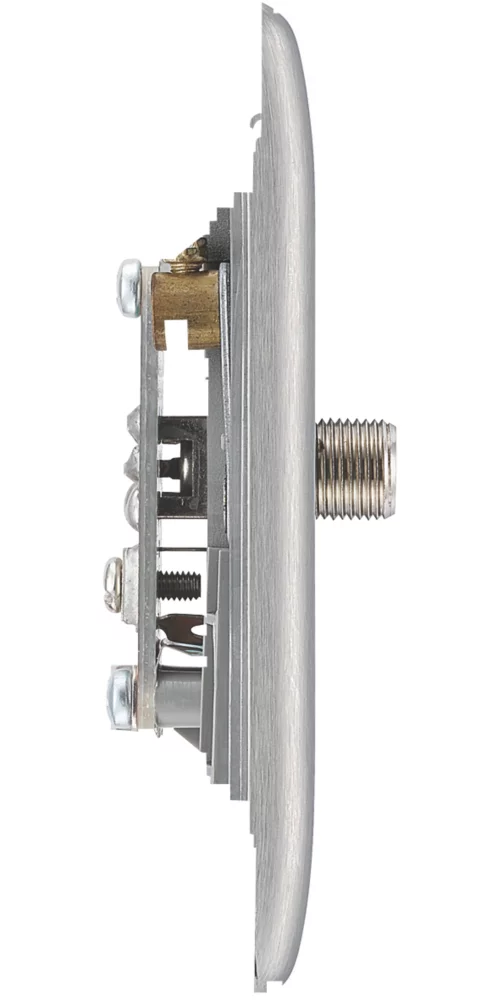 British General NEXUS METAL 1-Gang Single Satellite Socket Brushed Steel 6 British General NEXUS METAL 1-Gang Single Satellite Socket Brushed Steel - Image 4