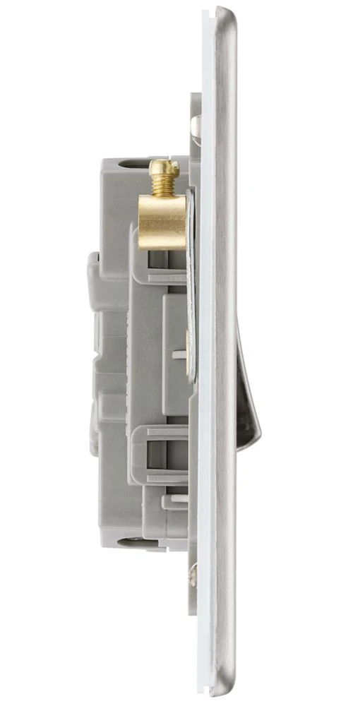 LAP 20A 16AX 4-Gang 2-Way Light Switch Brushed Stainless Steel 5 LAP 20A 16AX 4-Gang 2-Way Light Switch Brushed Stainless Steel - Image 3