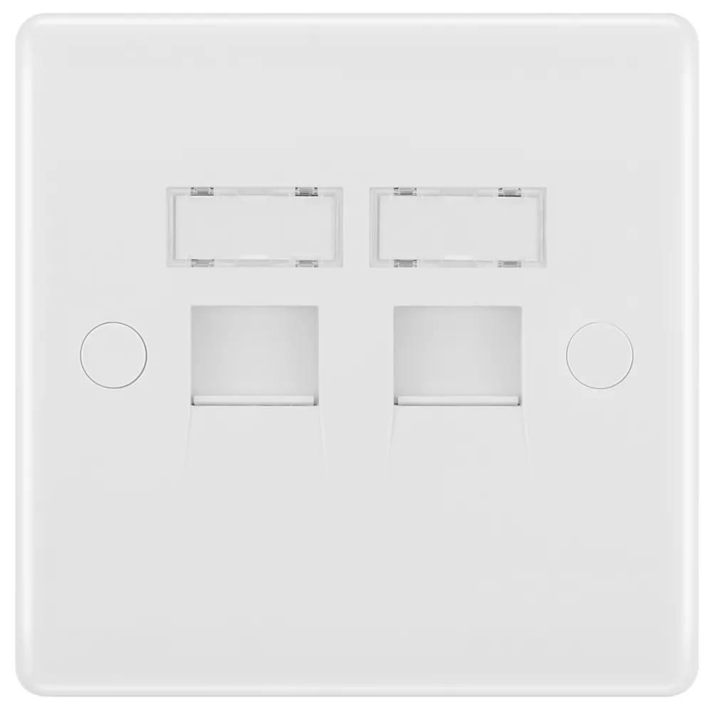 British General 800 Series RJ45 Ethernet Socket White With White Inserts 4 British General 800 Series RJ45 Ethernet Socket White With White Inserts - Image 2