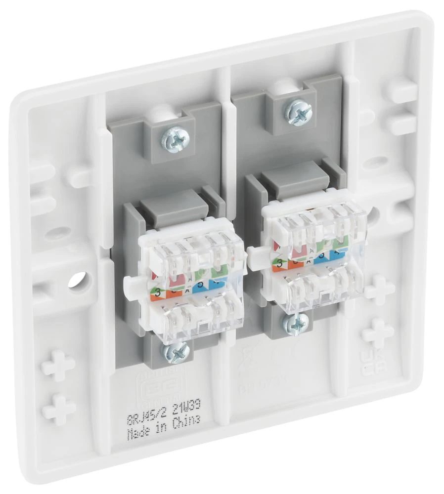 British General 800 Series RJ45 Ethernet Socket White With White Inserts 5 British General 800 Series RJ45 Ethernet Socket White With White Inserts - Image 3