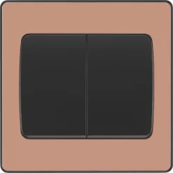 British General Evolve 20 A 16AX 2-Gang 2-Way Wide Rocker Light Switch Copper With Black Inserts 11 British General Evolve 20 A 16AX 2-Gang 2-Way Wide Rocker Light Switch Copper With Black Inserts -British General Shop 906PY A2